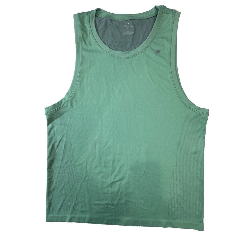 Fabletics Tank Top Mens XL Green Mesh Sleeveless Athletic Training Gym